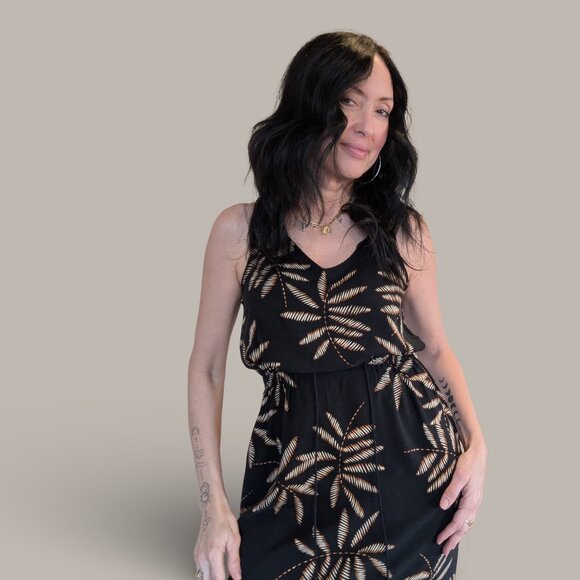 A New Day Palm Print V-Neck Maxi Dress - XS - Picture 3 of 7